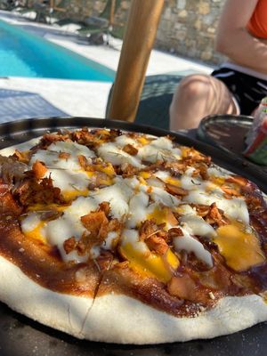 Pizza 😋  at Koukoumi Hotel in Mykonos