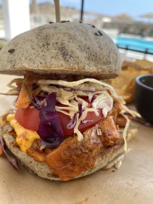 Jackfruit Burger at Koukoumi Hotel in Mykonos