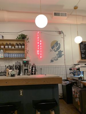Bar area at Flatbread & Butter in St Petersburg