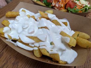 Garlic fries with lemon-aioli at Frittenwerk - Altstadt in Dusseldorf