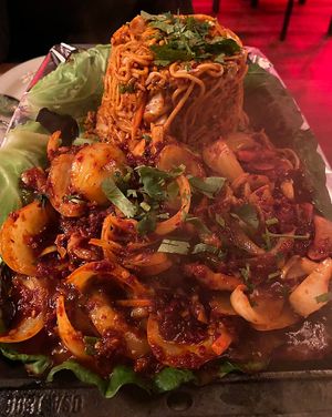 Schezwan Fried Noodle Special  at The Madras Cafe in Orlando