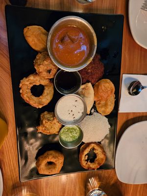 Assorted appetizers at The Madras Cafe in Orlando