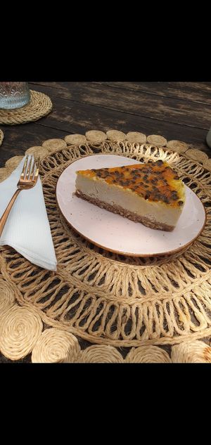 Maracuja cheesecake at Maria Bonita in Ahangama