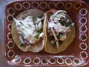 Tacis de camarón a la plancha at Frida in Ajijic