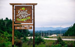 Look for the sign just past Monté Ryan.  at Aux Petits Oignons in Mont-tremblant