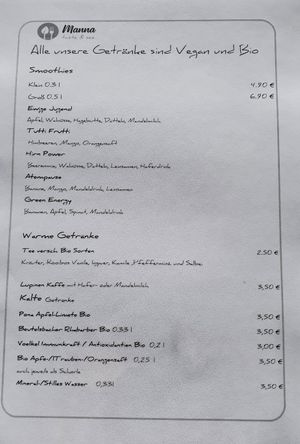 Speisekarte 01/2024 #Veganuary at Manna - Taste & See in Starnberg