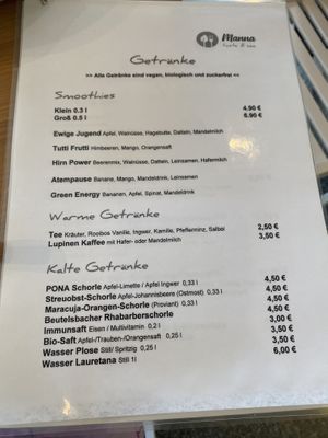 Menu in 05/2024  at Manna - Taste & See in Starnberg