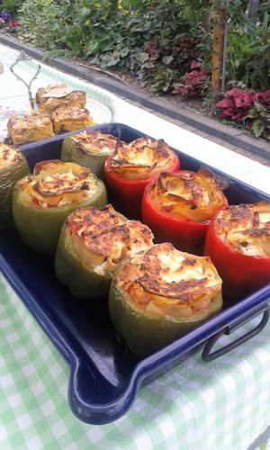 vegan gevulde paprika at De Groene Peper in Poortugaal