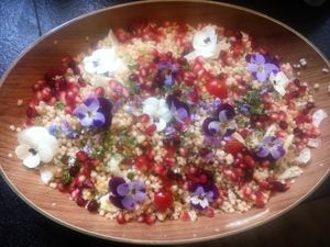 Vegan parelcouscous salade at De Groene Peper in Poortugaal