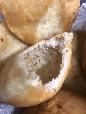 Flat dumplings  at Rasculture Vegan Food in Birmingham