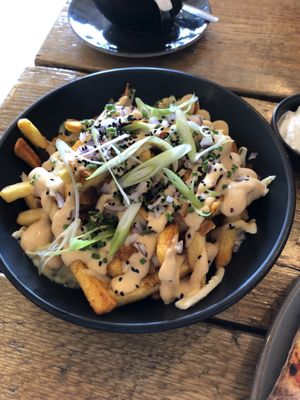Dirty Fries with Cheezy Bakon at Craft Vegan Pizza in Ryde