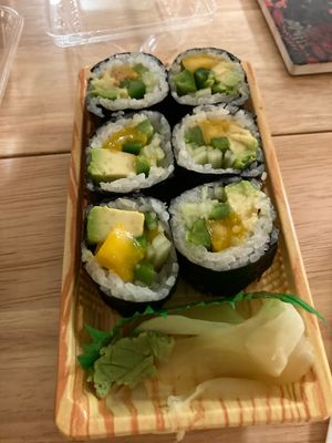 Avocado jalapeño mango roll with cucumber  at Sushi Sushi - Harlem in New York City