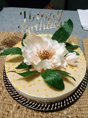 White Chocolate Macadamia Cheesecake. Celebration Cake. Raw, Vegan, Refined sugar free at The Vegan Cook in Everton Hills
