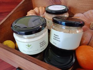 Vegan Parmesan made in house. No nasties, all taste. I sprinkle it on nearly everything. at The Vegan Cook in Everton Hills