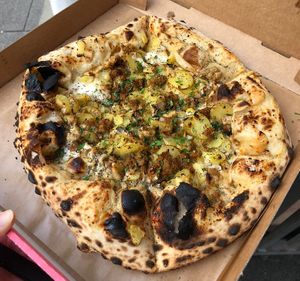 Potato with sausage   at Dr Drooly in Munich