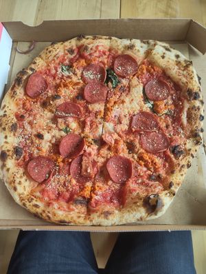 Salami with bomba calabrese at Dr Drooly in Munich