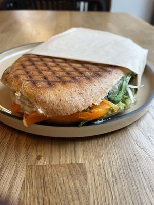 Avocado and smoked carrot panini at Kringel in Tallinn