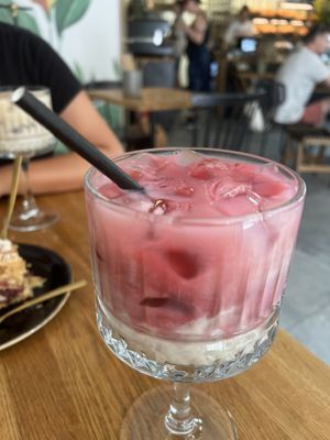 Raspberry chai latte  at Kringel in Tallinn