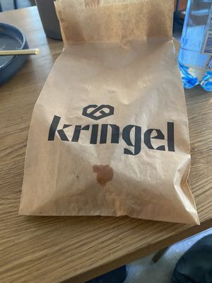 Takeaway cinnamon bun  at Kringel in Tallinn