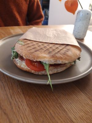 Salami panini at Kringel in Tallinn