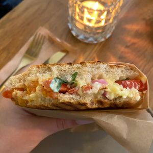 Salami & Cheese Panini at Kringel in Tallinn