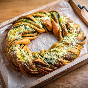 Pesto and cheese kringel at Kringel in Tallinn