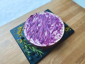 Lemon-blueberry cake at Kringel in Tallinn