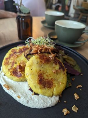 Potato cake lunch at Kringel in Tallinn