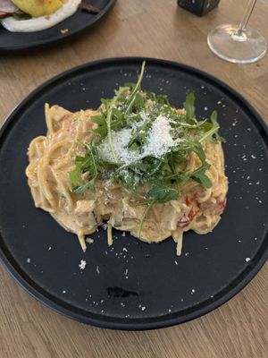Creamy tofu pasta  at Kringel in Tallinn