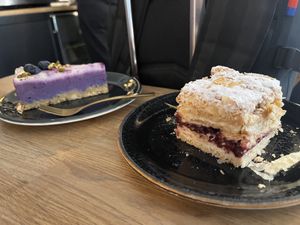 blueberry cheesecake, napoleon cake  at Kringel in Tallinn