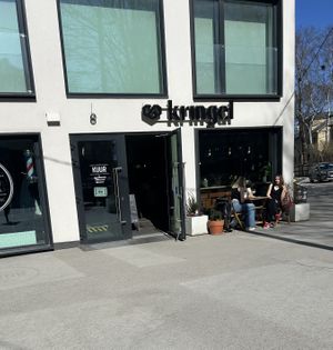 Front of cafe  at Kringel in Tallinn
