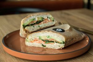 Smoked carrot panini with avocado
 at Kringel in Tallinn