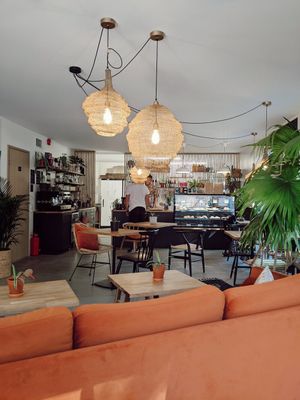 Inside the cafe at Kringel in Tallinn