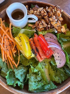 vegan salad at The Canvas in Jeju