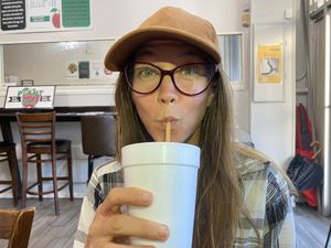 Sweet potato smoothie was great!   at Plant Bae in Montgomery