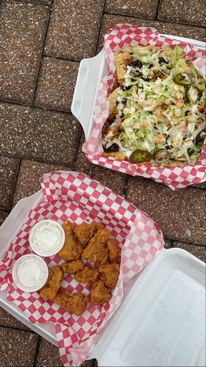 cauliflower wings + nachos  at Plant Bae in Montgomery