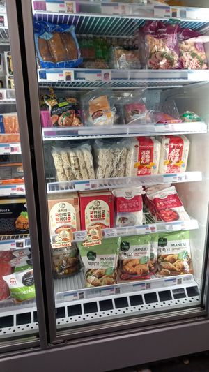 vegan fridge at Dun Yong  in Amsterdam