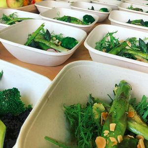 Raviolis aux asperges et pistaches at L'Atelier des Alchimistes in Blaregnies