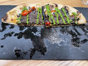 Mushroom pizza at Above Ground - Pop-up in Oakland