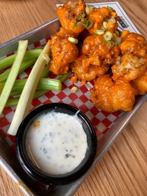 Buffalo cauliflower: excellent house made ranch at Above Ground - Pop-up in Oakland