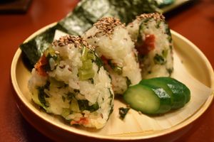 Rice ball at Matsumotoro Hotel in Gunma