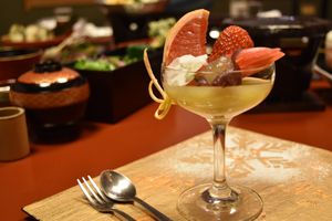 Dessert at Matsumotoro Hotel in Gunma