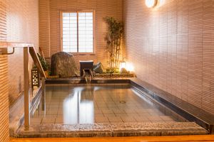 Inside Onsen at Matsumotoro Hotel in Gunma