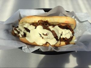 vegan cheesesteak  at Viva! Vegetarian Grill - Food Cart in Eugene