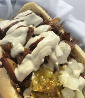 Smoked bbq sandwich at Viva! Vegetarian Grill - Food Cart in Eugene