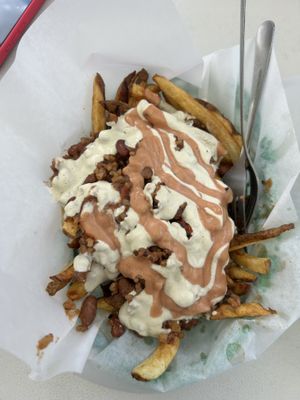 Chili fries  at Viva! Vegetarian Grill - Food Cart in Eugene