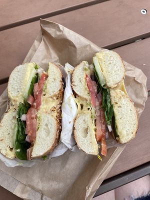 Super veggie!  at Water Street Bagel Co in Syracuse