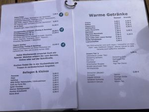 Food menu August 2021 at Green Bee in Rinteln