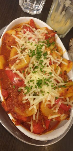 Kartoffelauflauf mlt veganem Hack at Green Bee in Rinteln