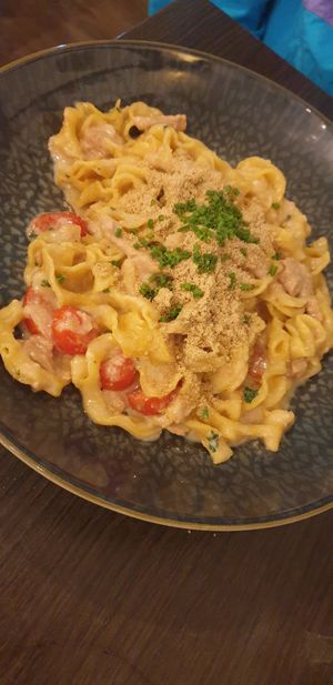 Nudeln "Ocean" mit veganem Thunvisch at Green Bee in Rinteln